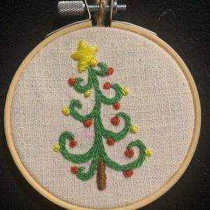 Xmas Tree embroidery art